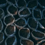 Immagine di un sacco di concime con etichetta rossa che segnala "non utilizzare" per l'orto.