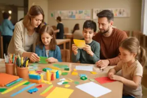 Come si organizza un laboratorio creativo per famiglie durante un evento? Spunti pratici e materiali facili da reperire